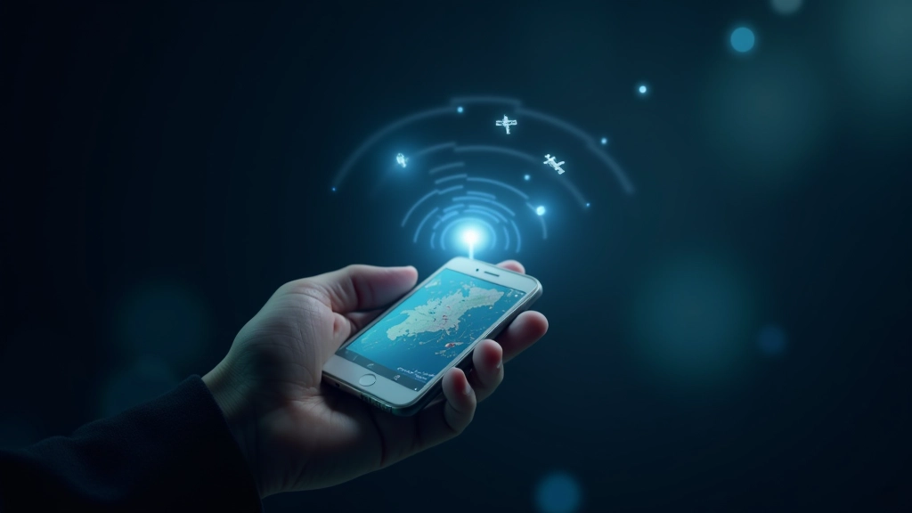 GPS signāls no satelīta uz mobilā ierīce, navigācijas sistēma ar satelītiem debesis